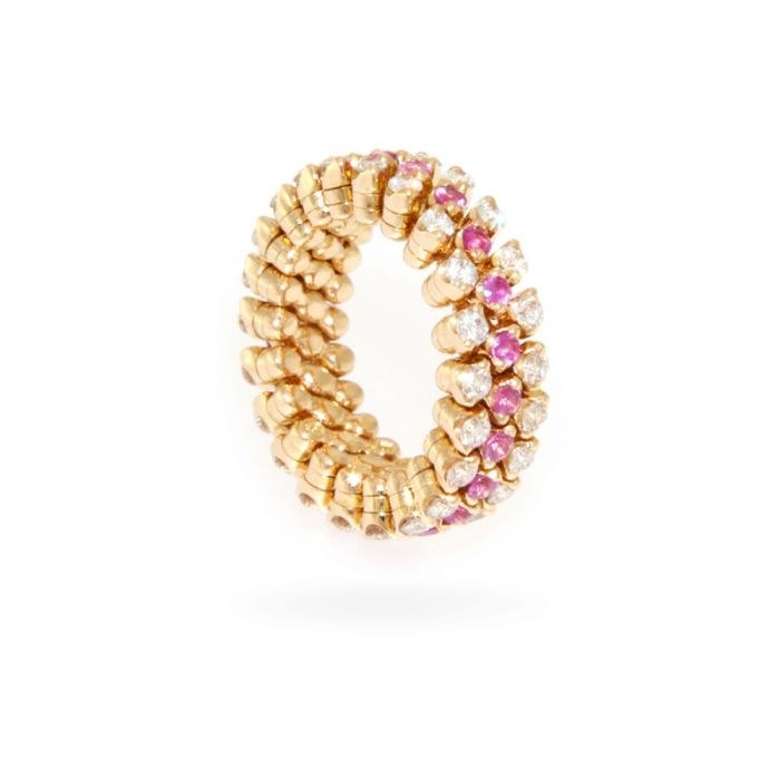 Juwelier Kruzik_Seafino Consoli_Multisize Ring 18kt Rosegold Pinke Saphire_EUR 4500,00