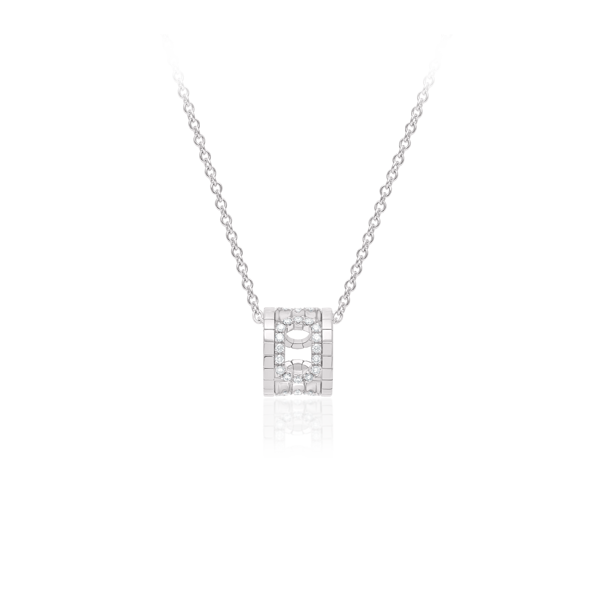 WAGNER_Rivière-Flow Collection_Anhänger mit Kette_18 Kt Weißgold, 0,37 ct Diamanten_EUR 4550