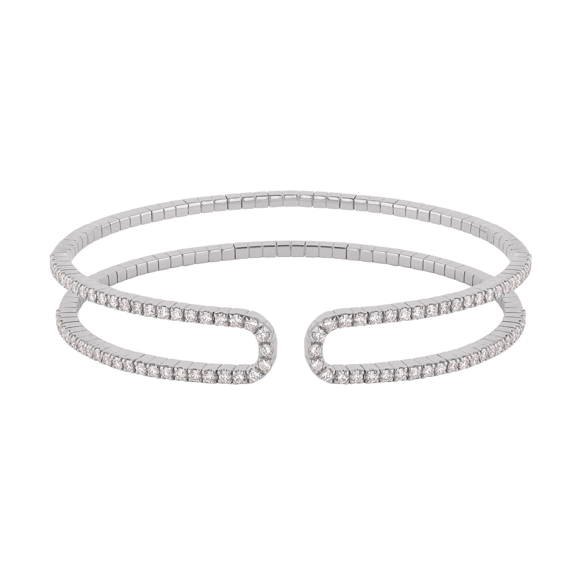 WAGNER_Rivière-Flow Collection_Armspange_18 Kt Weißgold, 1,27 ct Diamanten_ab EUR 8300