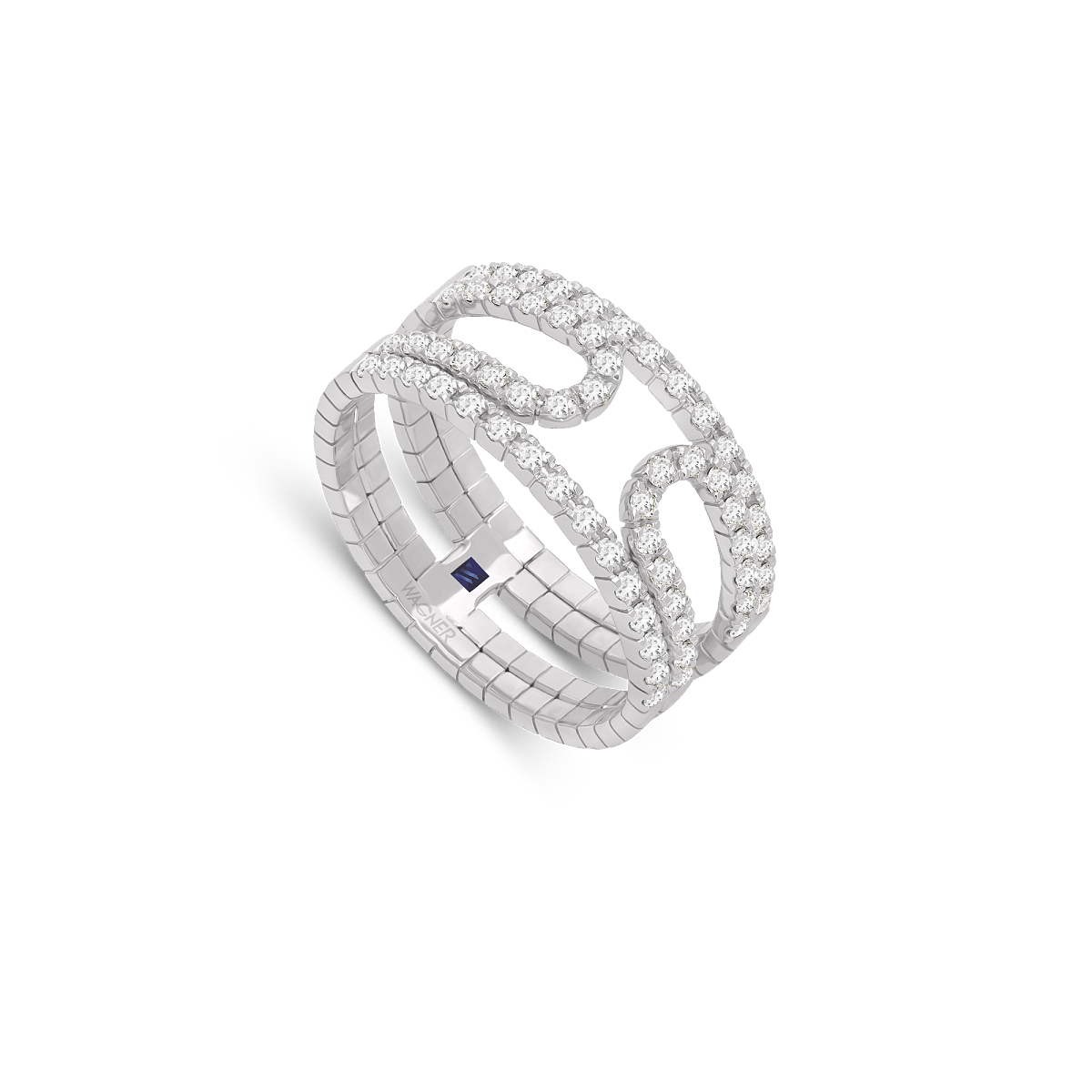 WAGNER_Rivière-Flow Collection_Ring_18 Kt Weißgold, 0,56 ct Diamanten_ab EUR 4560