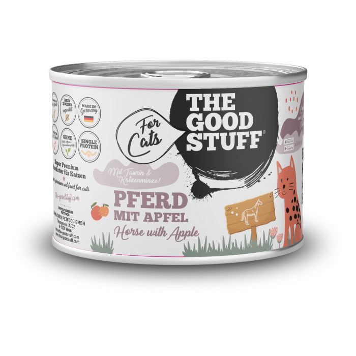 THE GOODSTUFF_Nassfutter_Pferd mit Apfel_200g_EUR 2,69