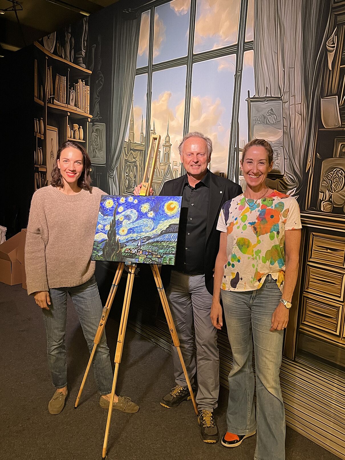 Impressionisten – Die immersive Ausstellung_vlnr. Maddalena Hirschal, Christoph Rahofer, Kati Bellowitsch_(c) SISTER ACT Communications_2