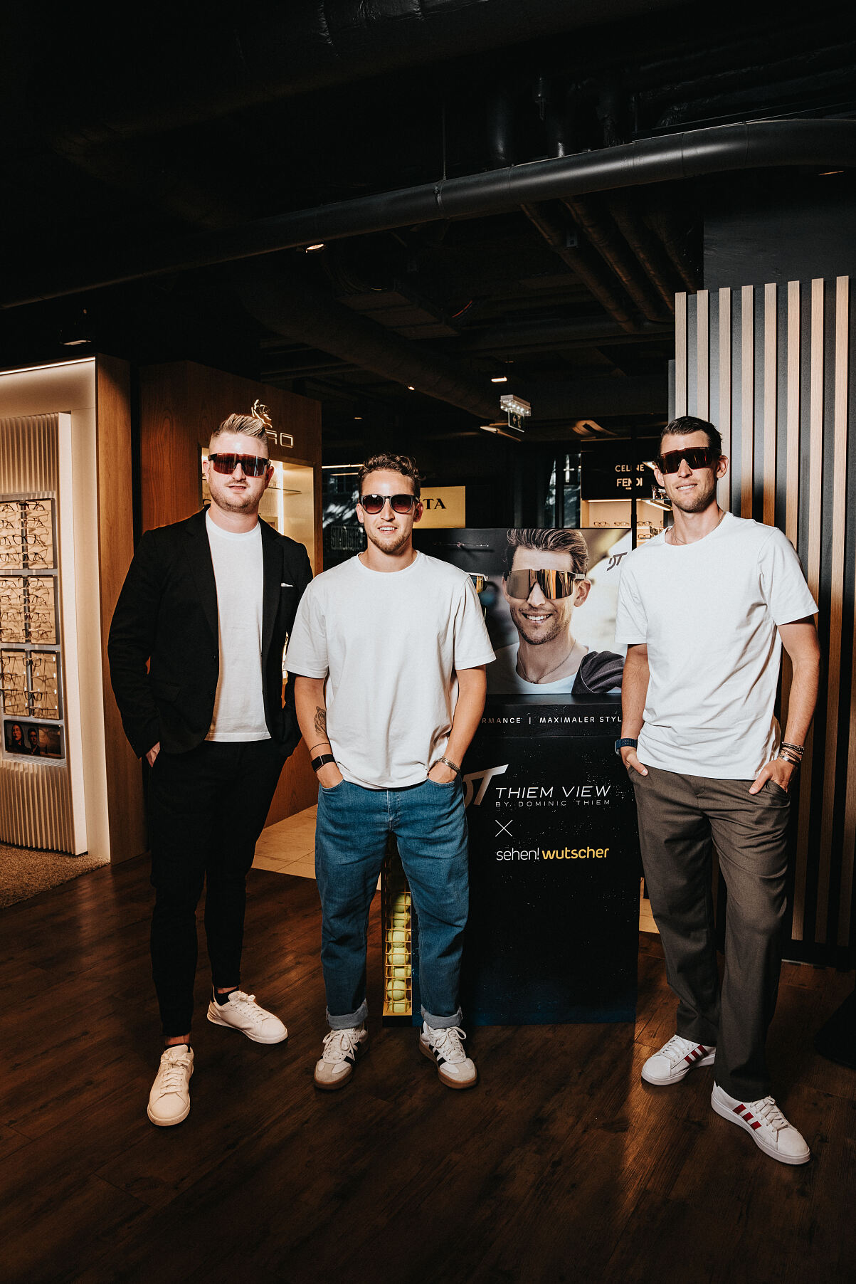 sehen!wutscher x THIEM VIEW Event am 25.6.2026_Fritz Wutscher jr., Moritz Thiem, Dominic Thiem (c) Claudius Nagy_06