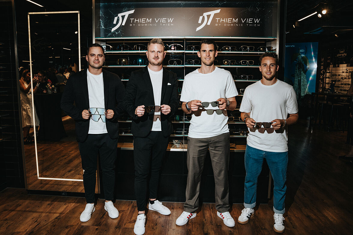 sehen!wutscher x THIEM VIEW Event am 25.6.2026_Lukas Kleemair, Fritz Wutscher jr., Dominic Thiem, Moritz Thiem (c) Claudius Nagy_24