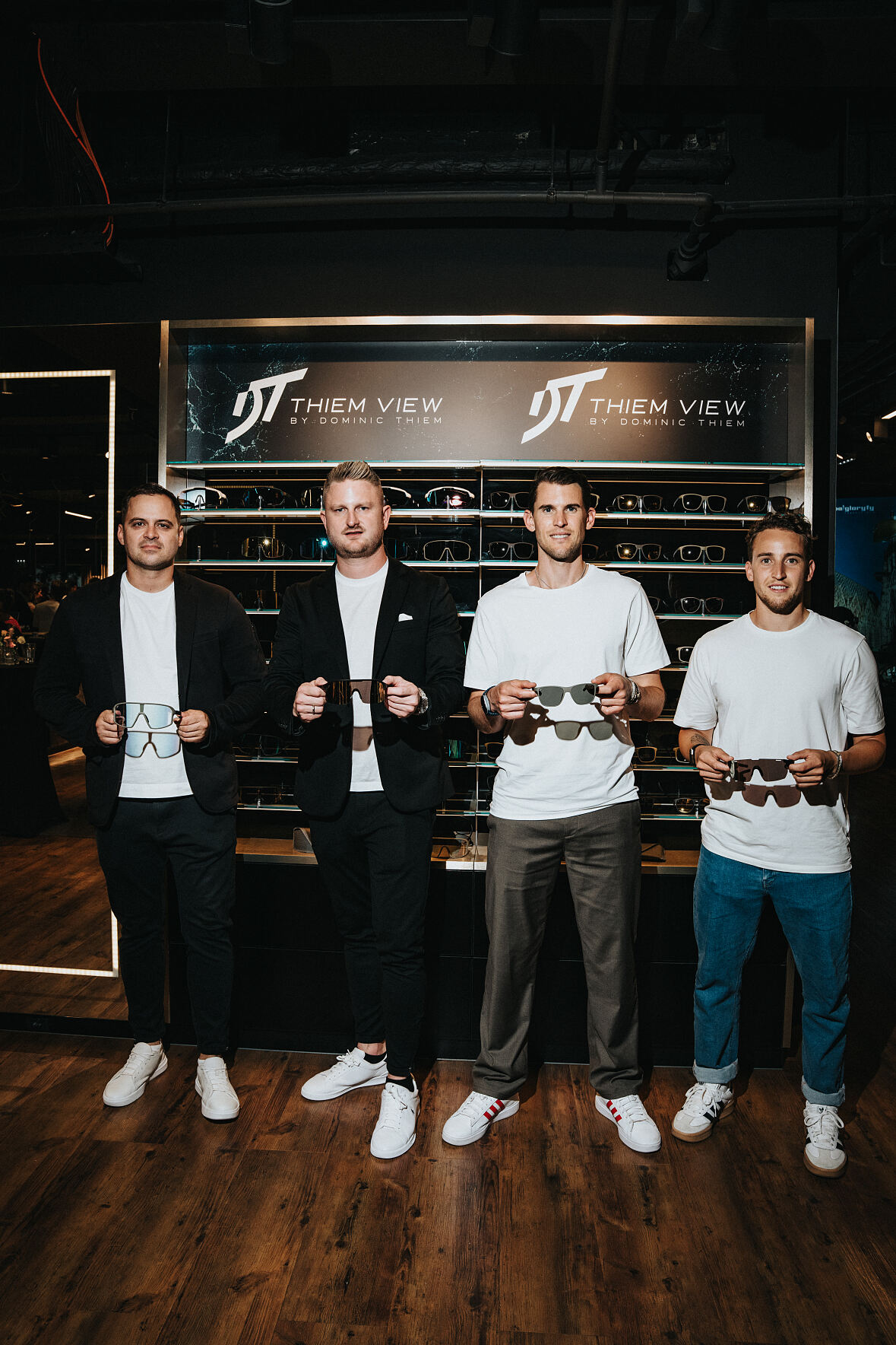 sehen!wutscher x THIEM VIEW Event am 25.6.2026_Lukas Kleemair, Fritz Wutscher jr., Dominic Thiem, Moritz Thiem (c) Claudius Nagy_26