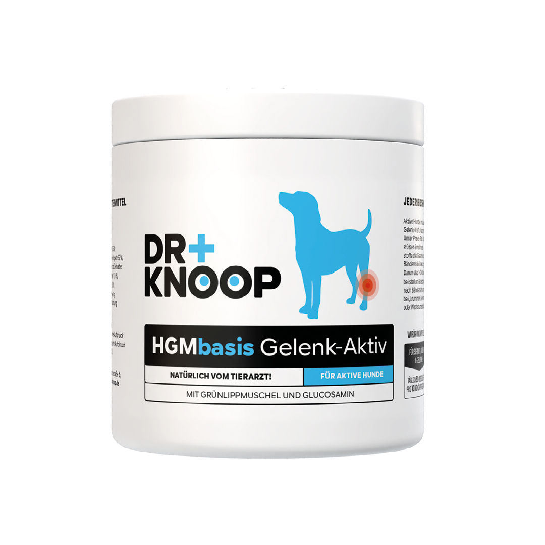THE GOODSTUFF empfiehlt Dr. Knoop_HGM Basis Gelenk-Pulver für aktive Hunde und Welpen_EUR 25,95