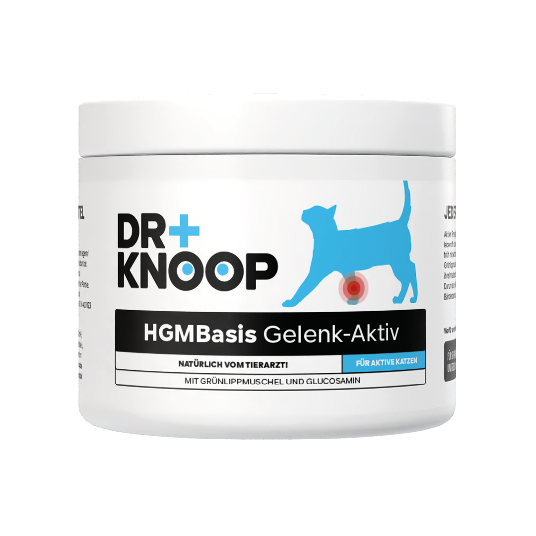 THE GOODSTUFF empfiehlt Dr. Knoop_HGM Basis Gelenk-Pulver für aktive Katzen_EUR 25,95