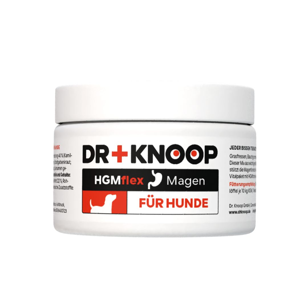 THE GOODSTUFF empfiehlt Dr. Knoop_HGM Flex Magen-Pulver für Hunde_EUR 15,95