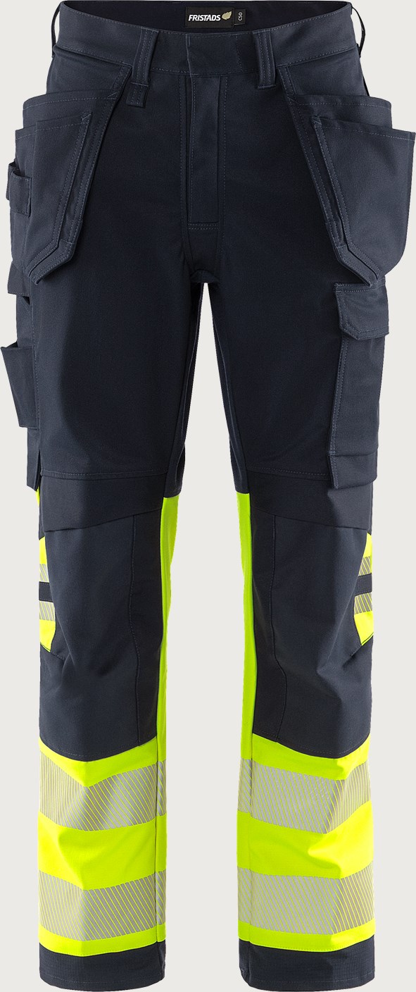 FRISTADS_Flamestat Green High Vis Handwerkerhose Kl. 1 2950 GFS_Multinorm Green_302174-171_EUR 356,88