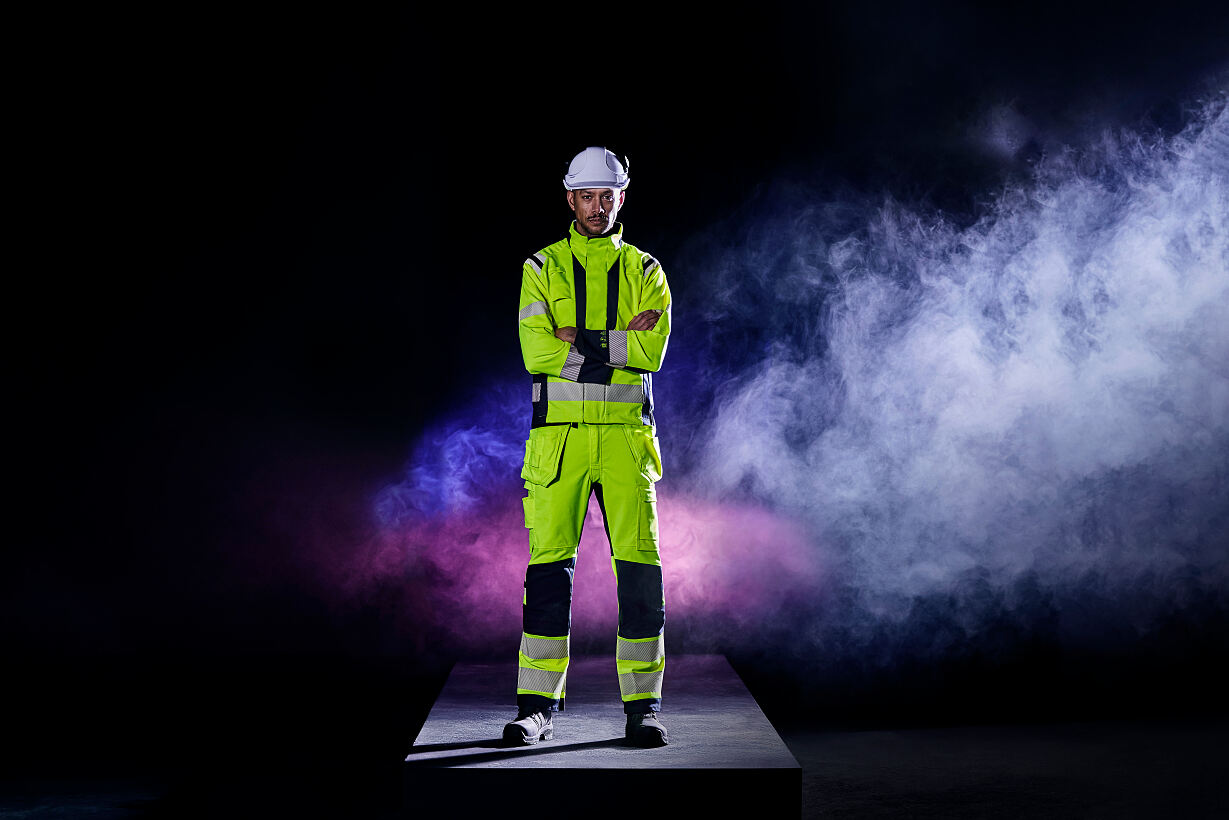 FRISTADS_Flamestat High Vis Green Handwerkerhose Aramid Kl. 2 2942 GFS_Multinorm Green_301356-171_EUR 416,38_1