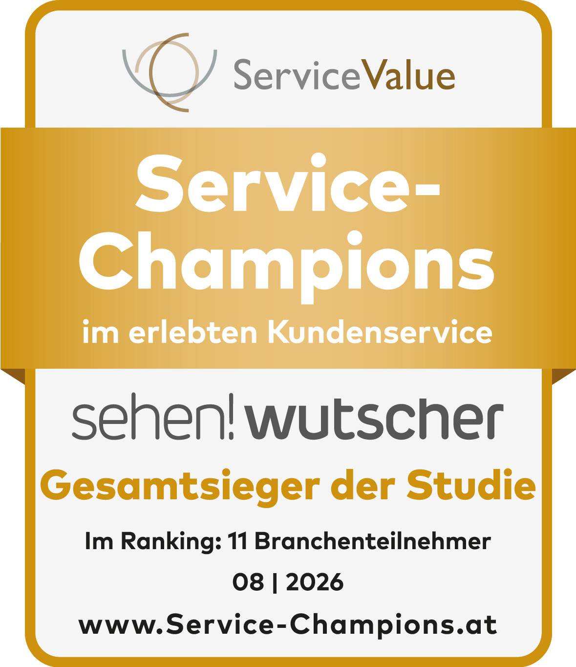 sehen!wutscher_Service Champion Siegel_1