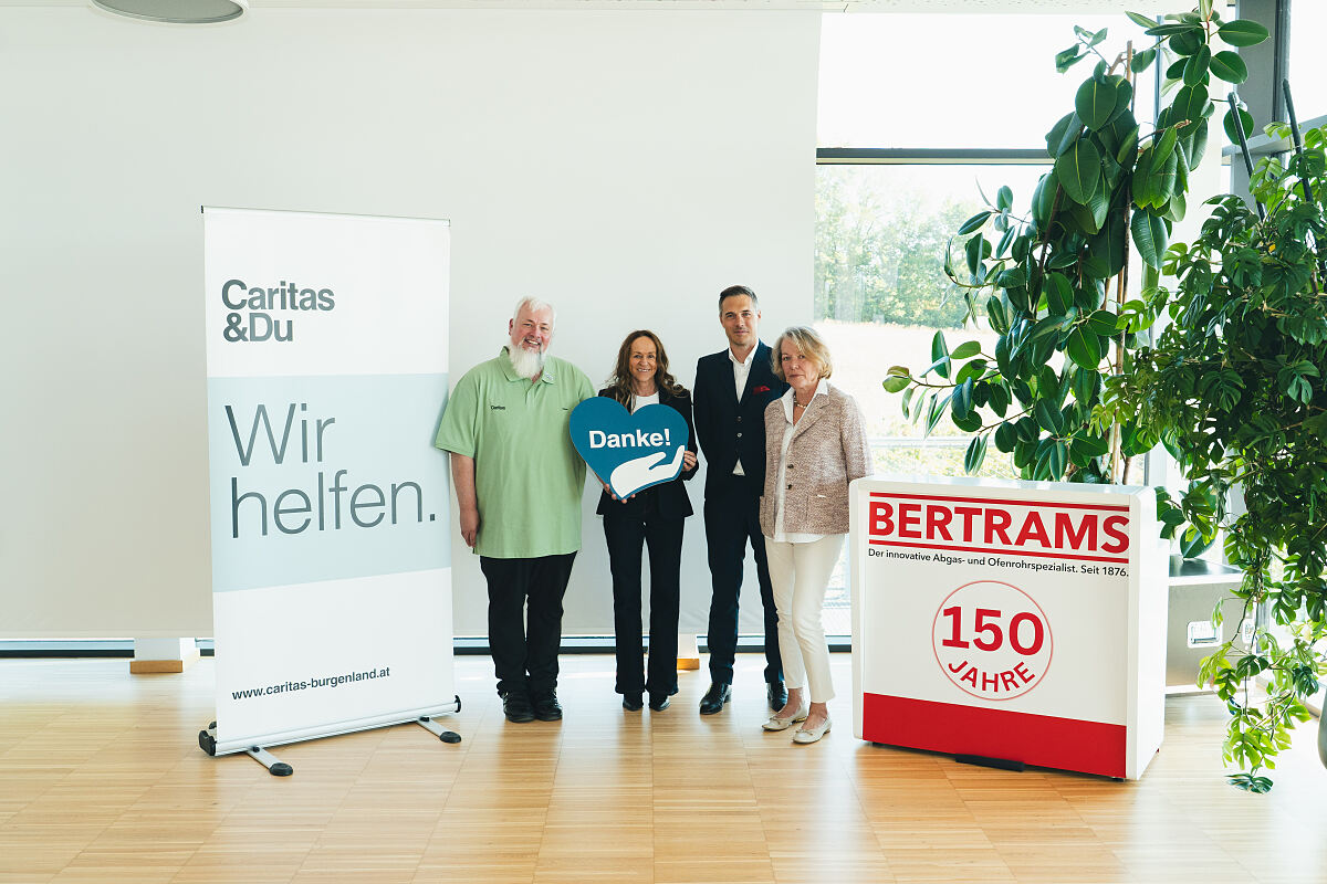 BERTRAMS x CARITAS_Pressekonferenz Wärme schenken_13.10.2026_ Norbert Filipitsch, Petra Frank, Martin Wolfram, Hermine Rosen (c) MOIKMEDIA _ Leon Moik24
