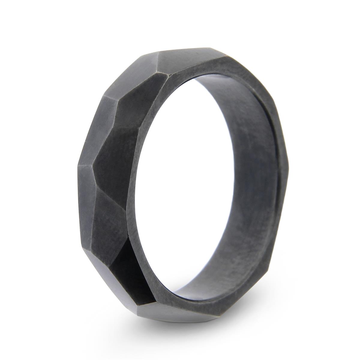 Katie g. Jewellery - Cutting Edge Ring - Wide - sterling silber oxidiert - 190€