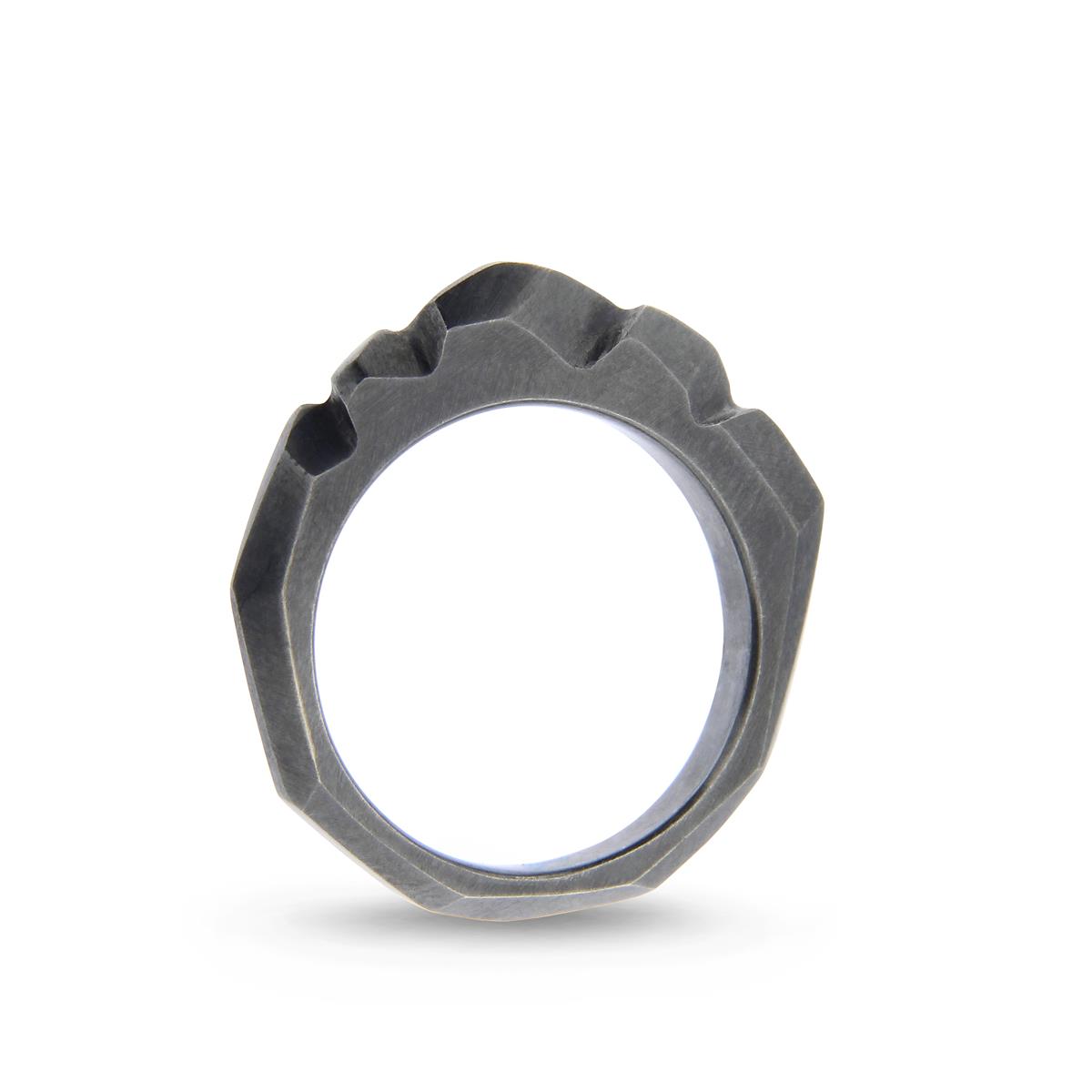 Katie g. Jewellery - Cutting Edge Ring - Mountain - sterling silber oxidiert - 170€
