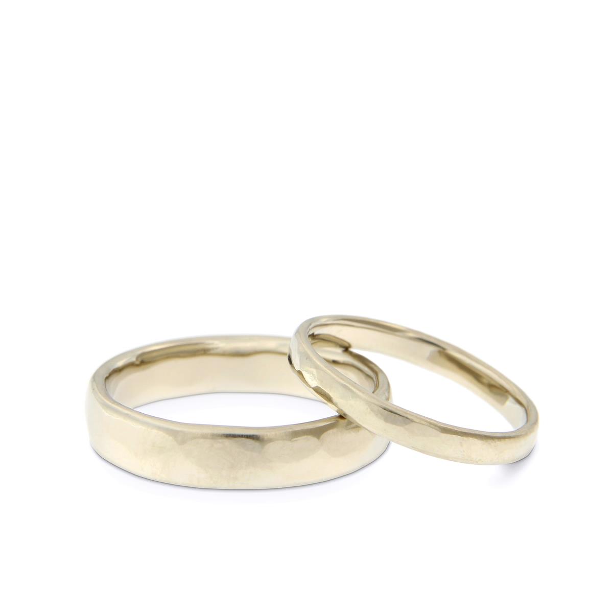 Katie g. Jewellery – Wedding - Damen und Herrenring in Oval in 14kt. natürlichem Weißgold in unterschiedlichen Formaten