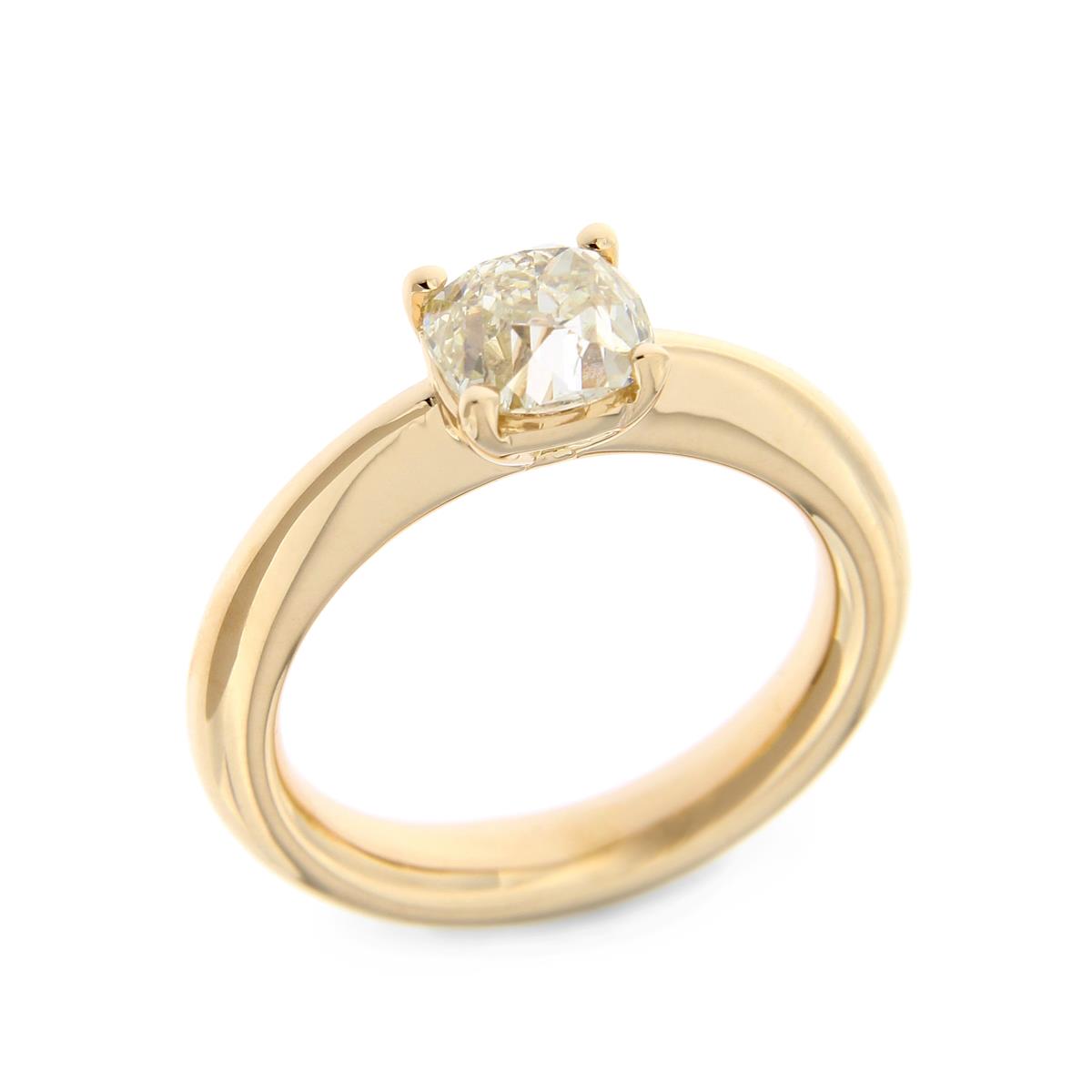 Katie g. Jewellery - Roségold Ring mit Diamant in Cushion Schliff