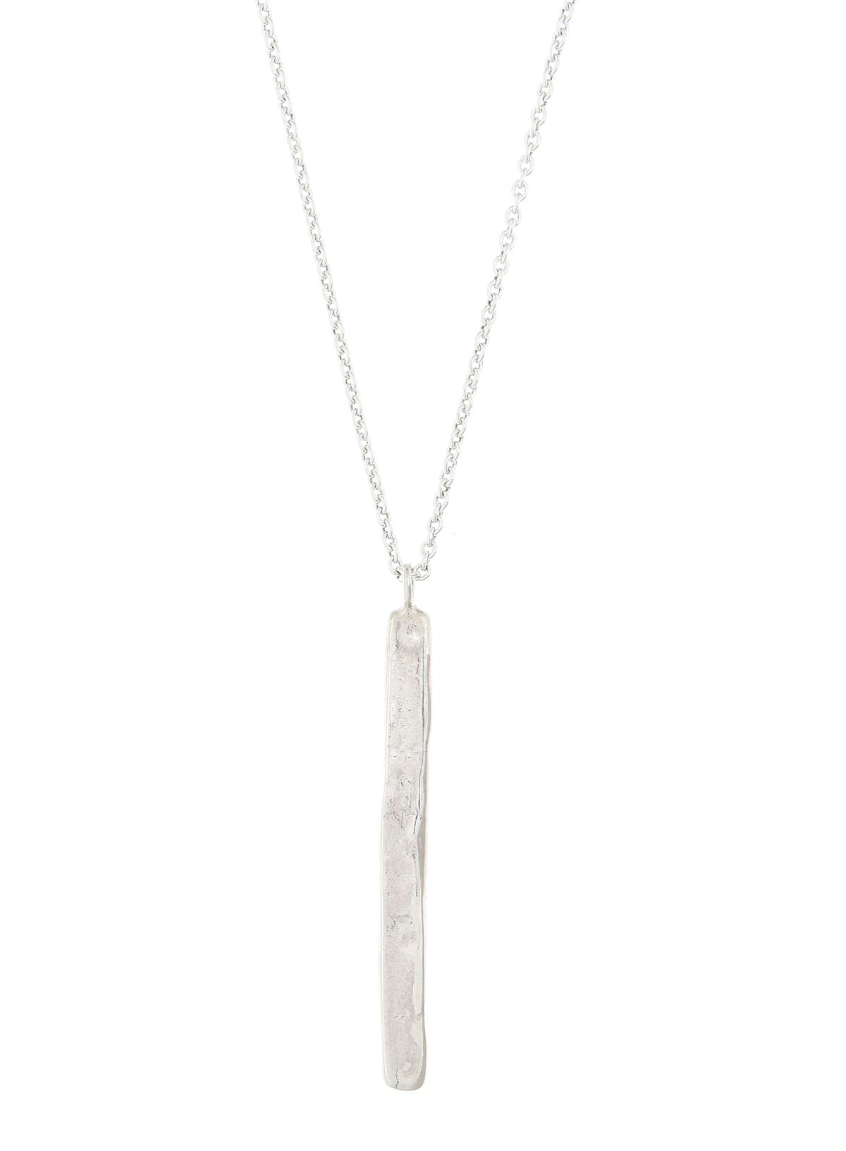Katie g. Jewellery_Tag Pendant - Long thin - silver polished