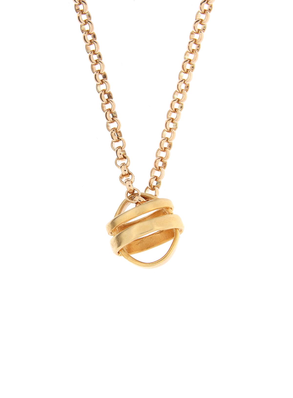 Katie g. Jewellery - Talisman - Rosévergoldet matt - auf goldener Erbskette