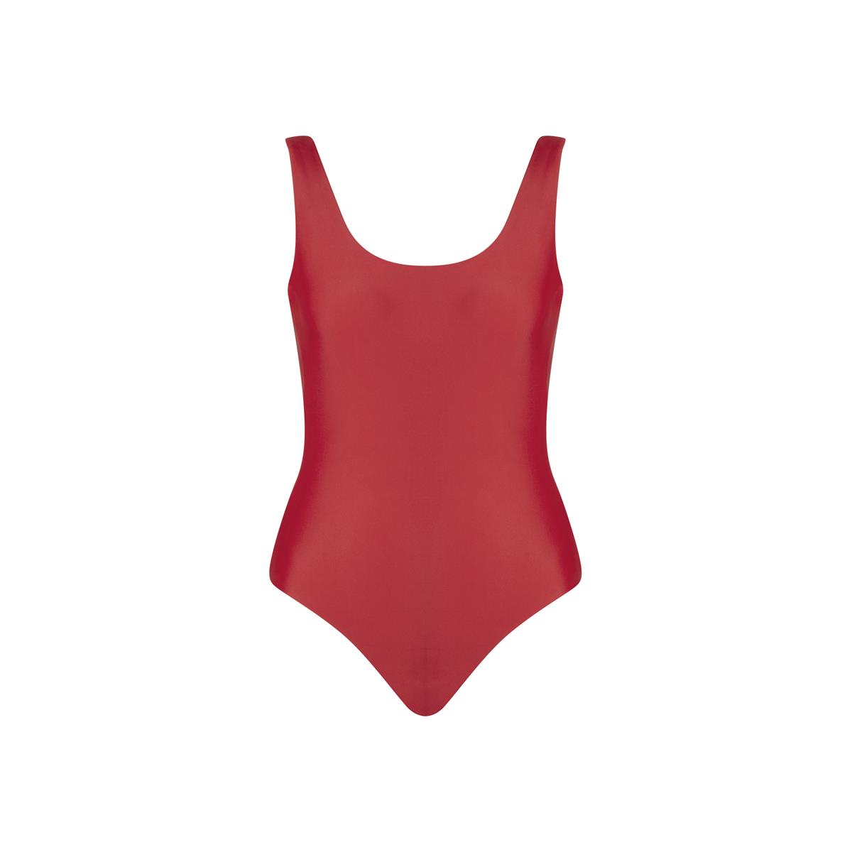 MARGARET AND HERMIONE_SS19_Swimsuit No.5_dark red_EUR 159,00