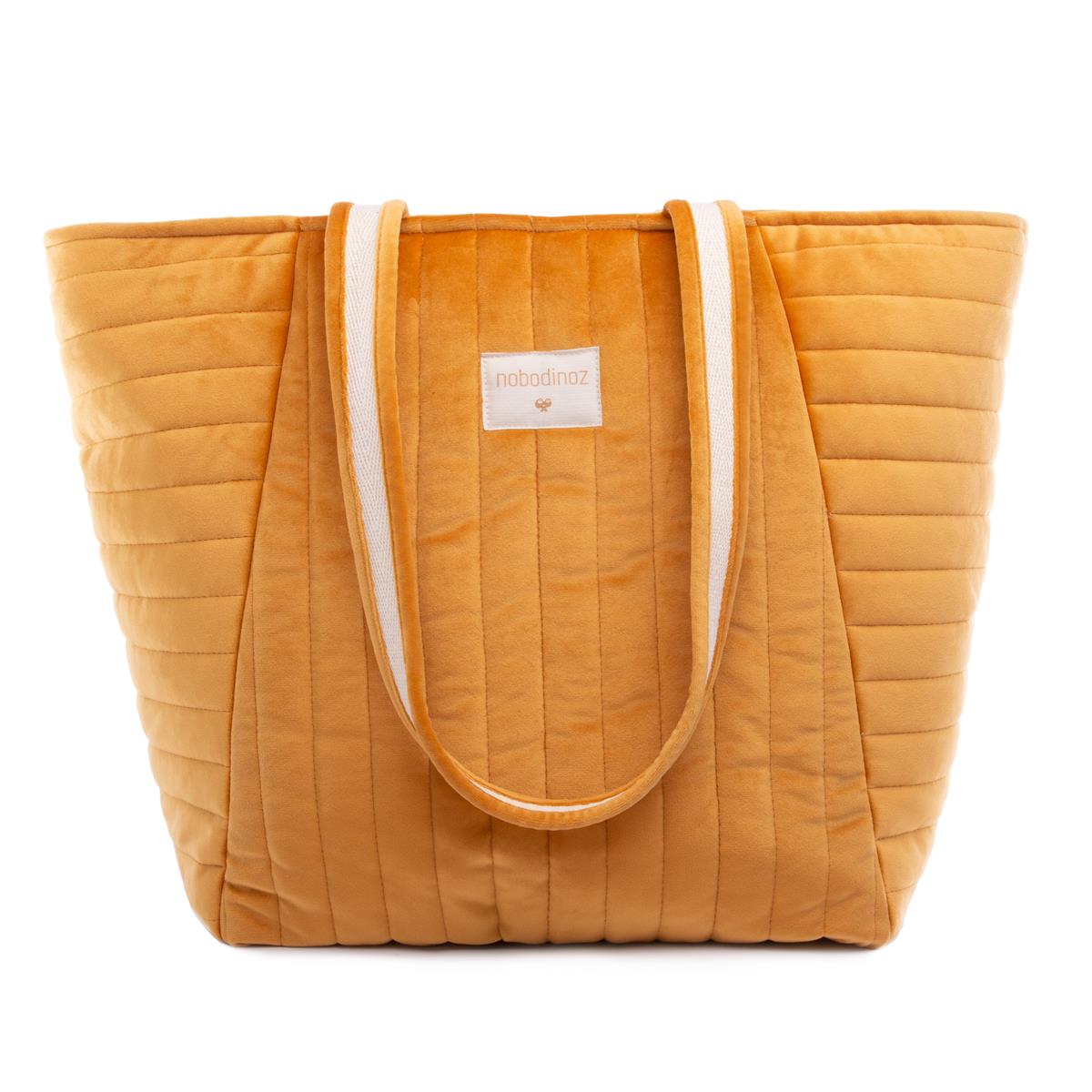 Savanna-velvet-maternity-bag-farniente-yellow-€69,95