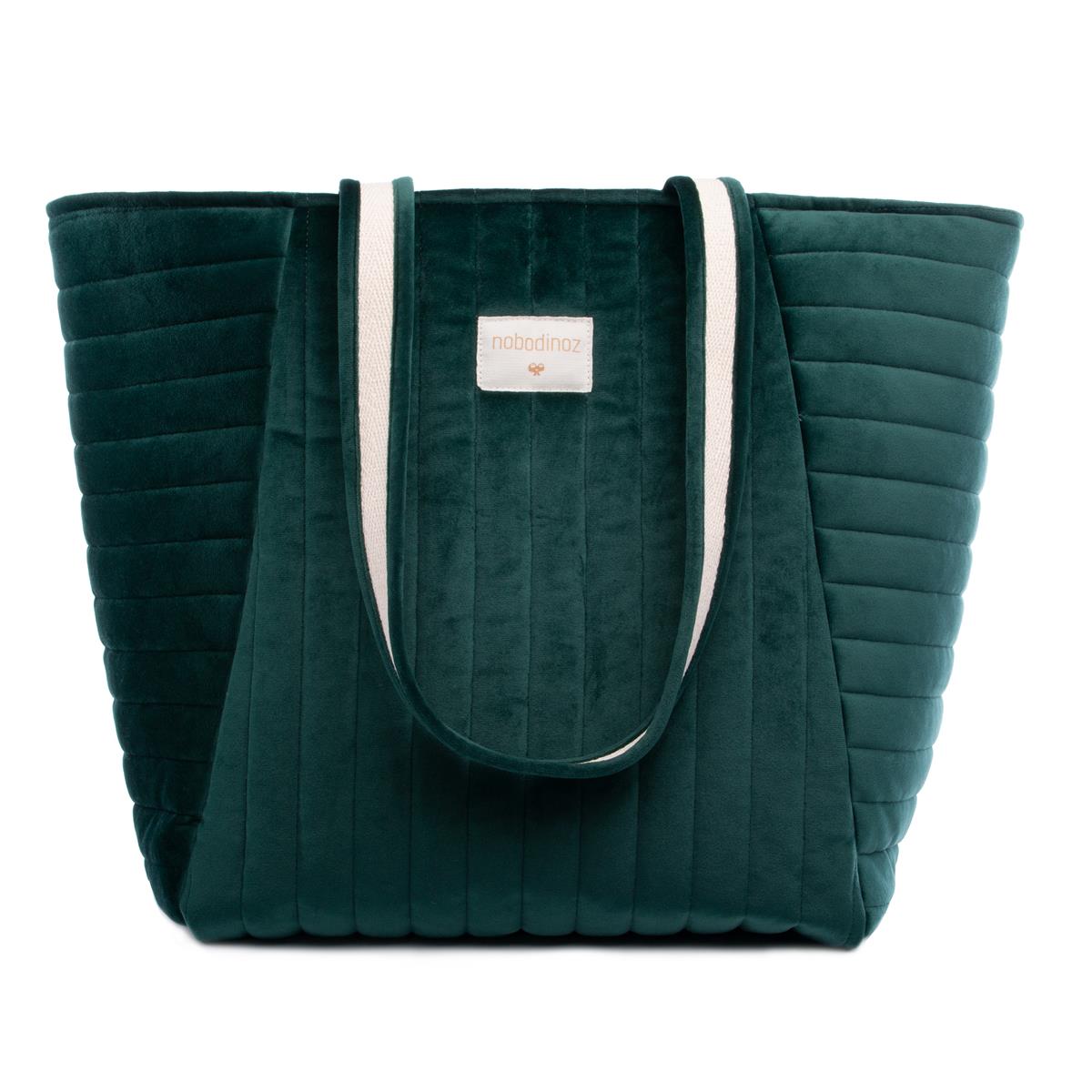 Savanna-velvet-maternity-bag-jungle-green-€69,95