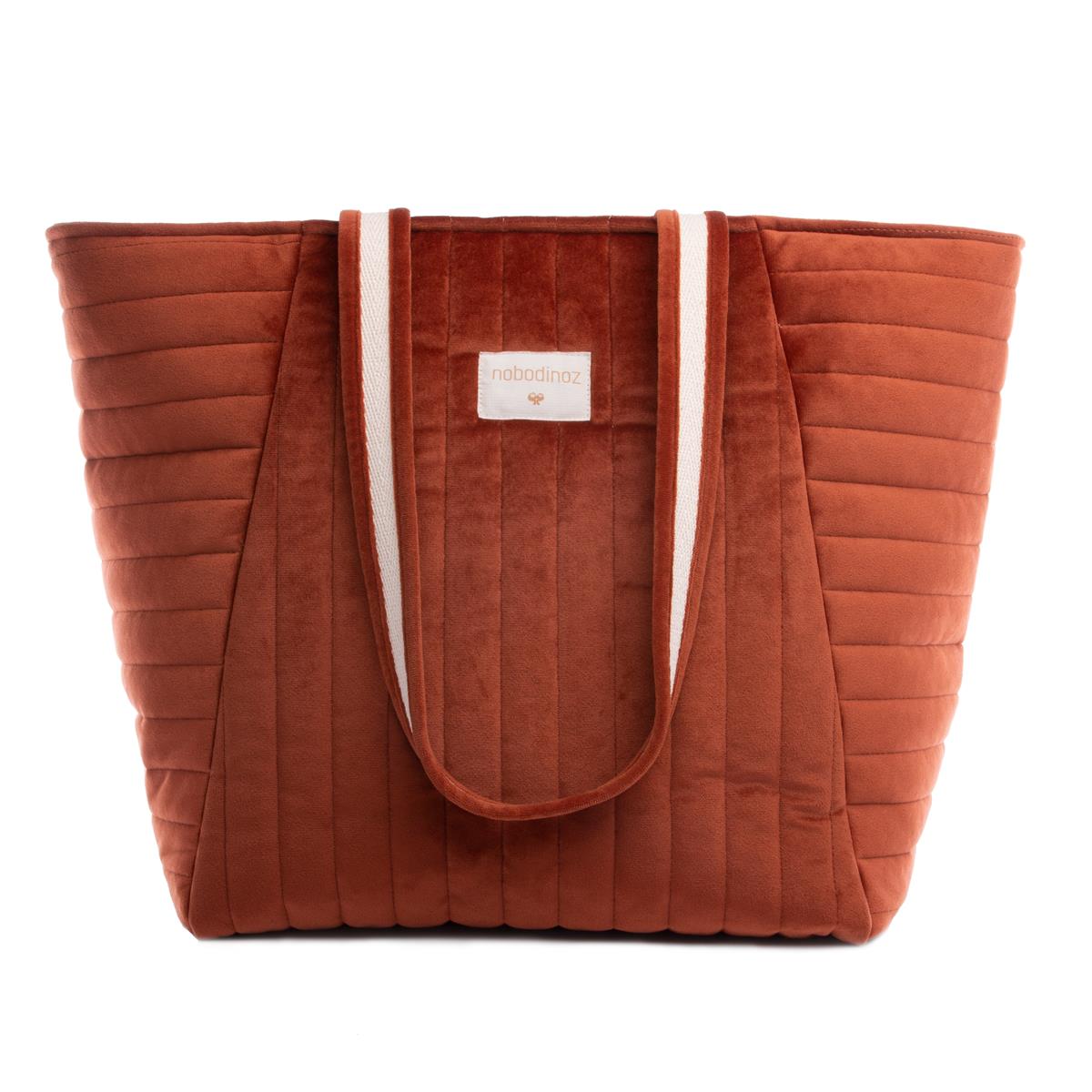 Savanna-velvet-maternity-bag-wild-brown-€69,95