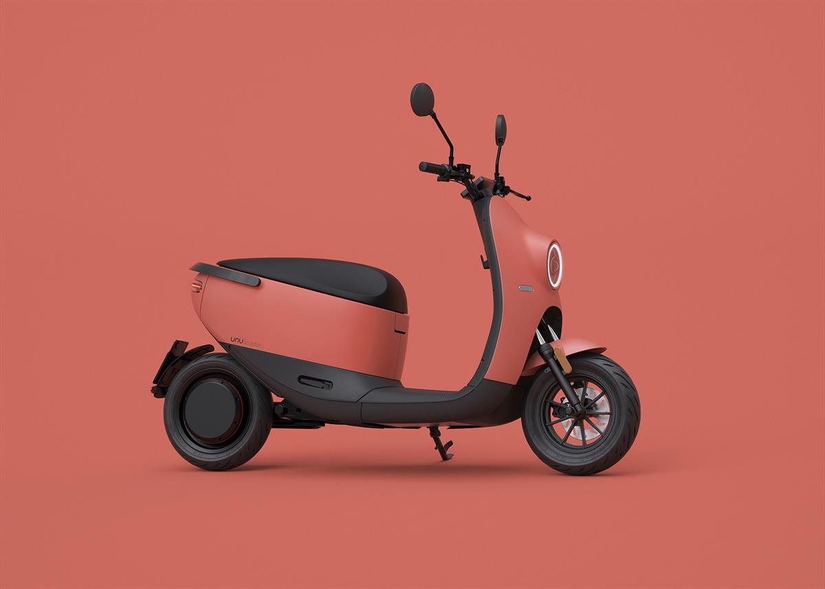 unu Scooter_Product_Wideshot Coral