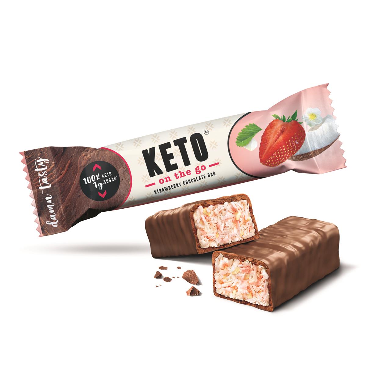 KETO on the go Strawberry Chocolate Bar_1