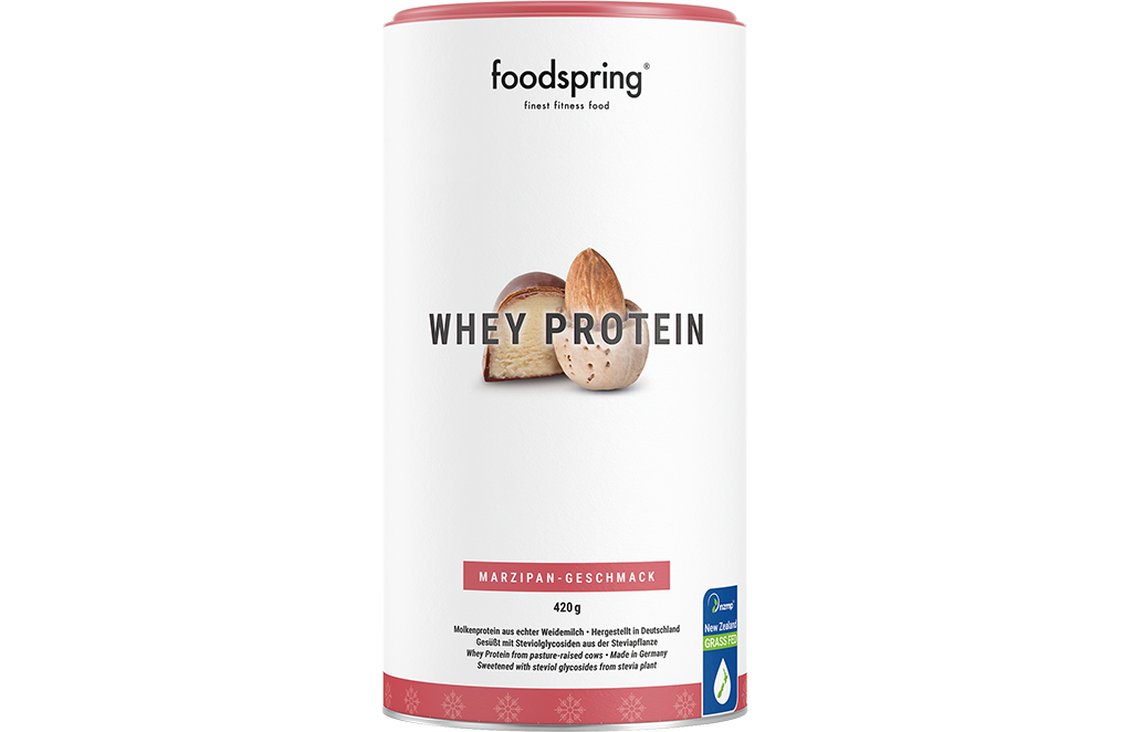 foodspring_Whey Protein_Marzipan Geschmack_EUR 19,99