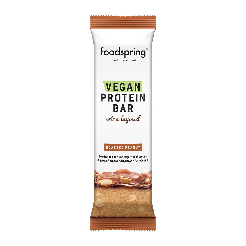 foodspring_Vegan Protein Bar Extra Layered_Roastet Peanut_je EUR 2,49