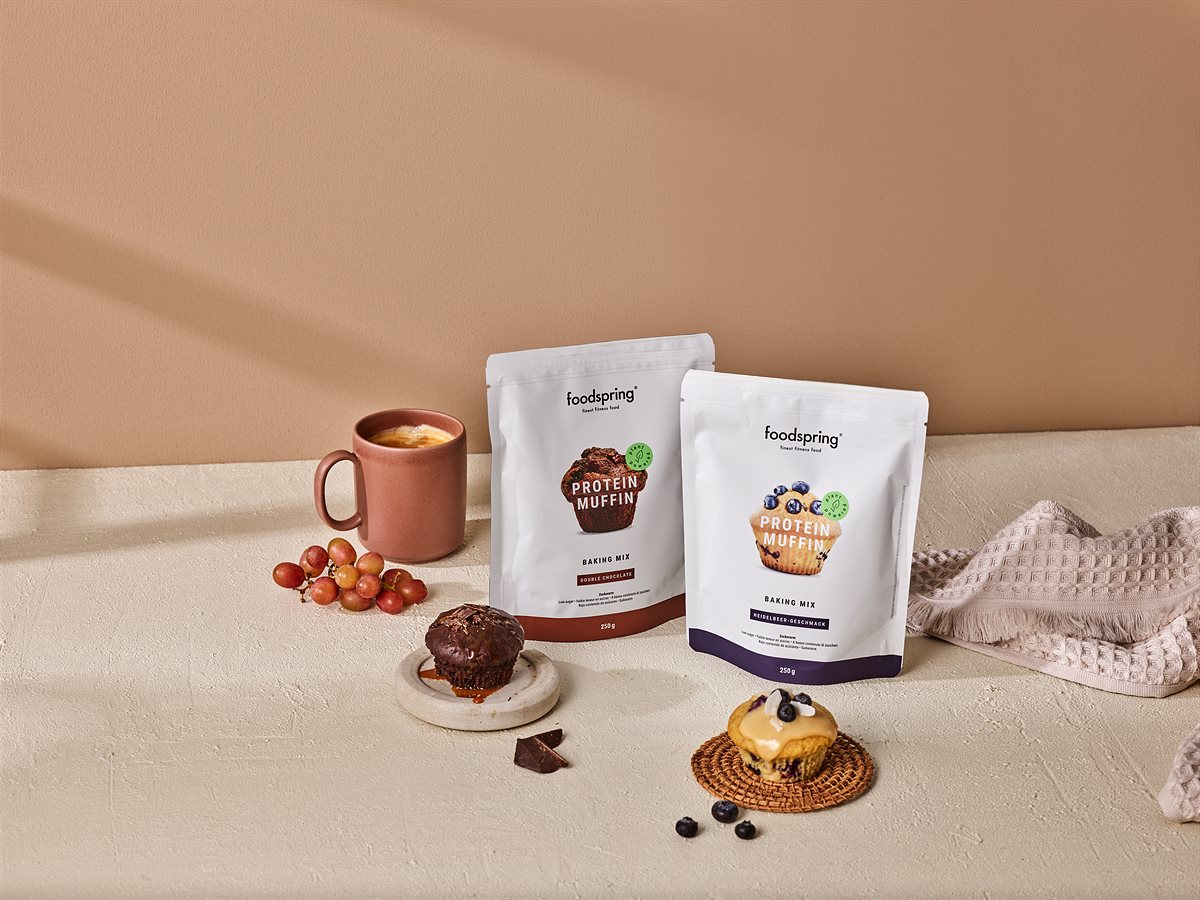 foodspring_Protein Muffin_Double Chocolate, Heidelbeer Geschmack_je EUR 7,99(1)