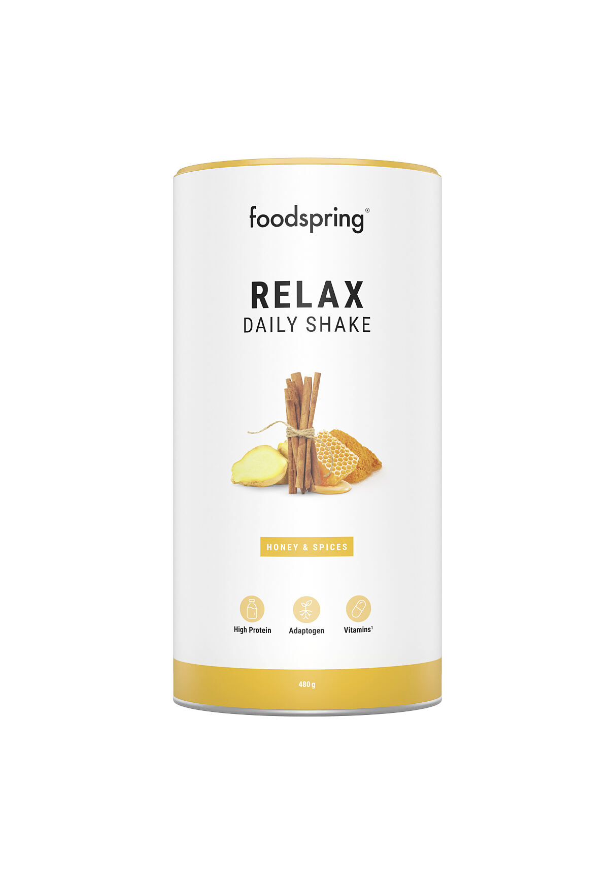 foodspring_Daily Shake Relax_Honey & Spices_je 32,99 Euro
