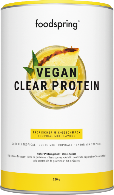 foodspring_Vegan Clear Protein_Tropischer Mix-Geschmack_EUR 32,99 16.37.11