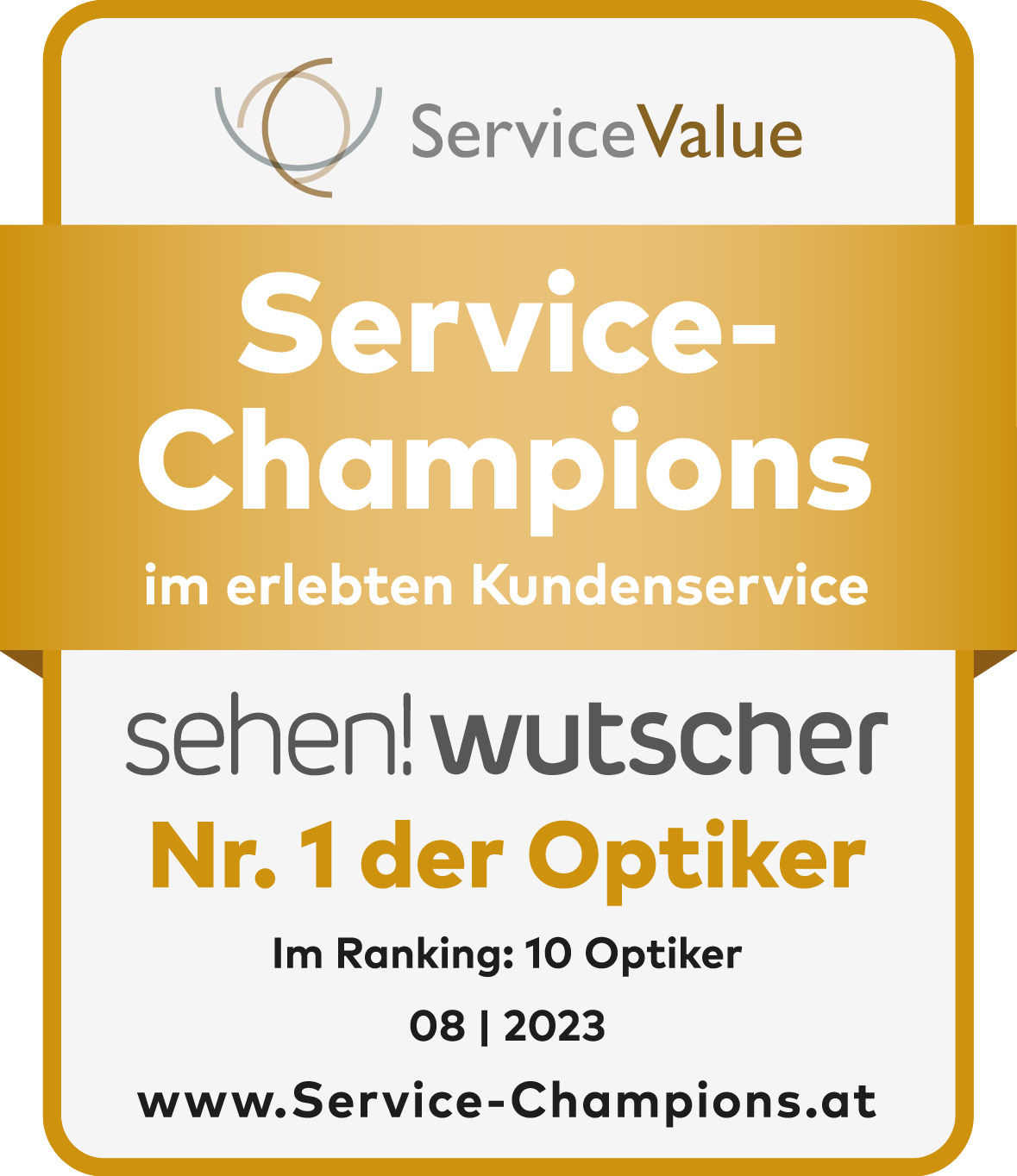 sehen!wutscher_Service Champion_Siegel_2023_Nr.1_GOLD