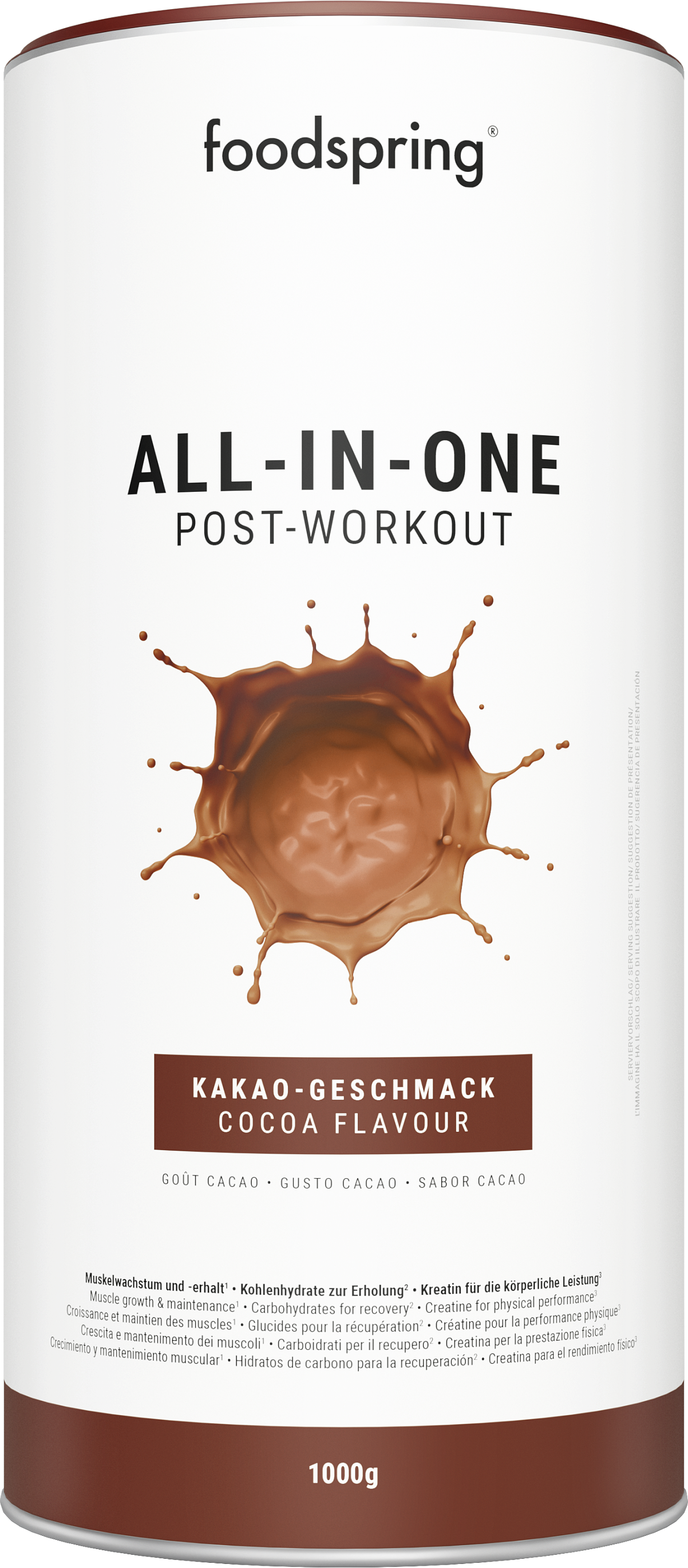 foodspring – All-in-One Post-Workout_Kakao Geschmack_EUR 39,99