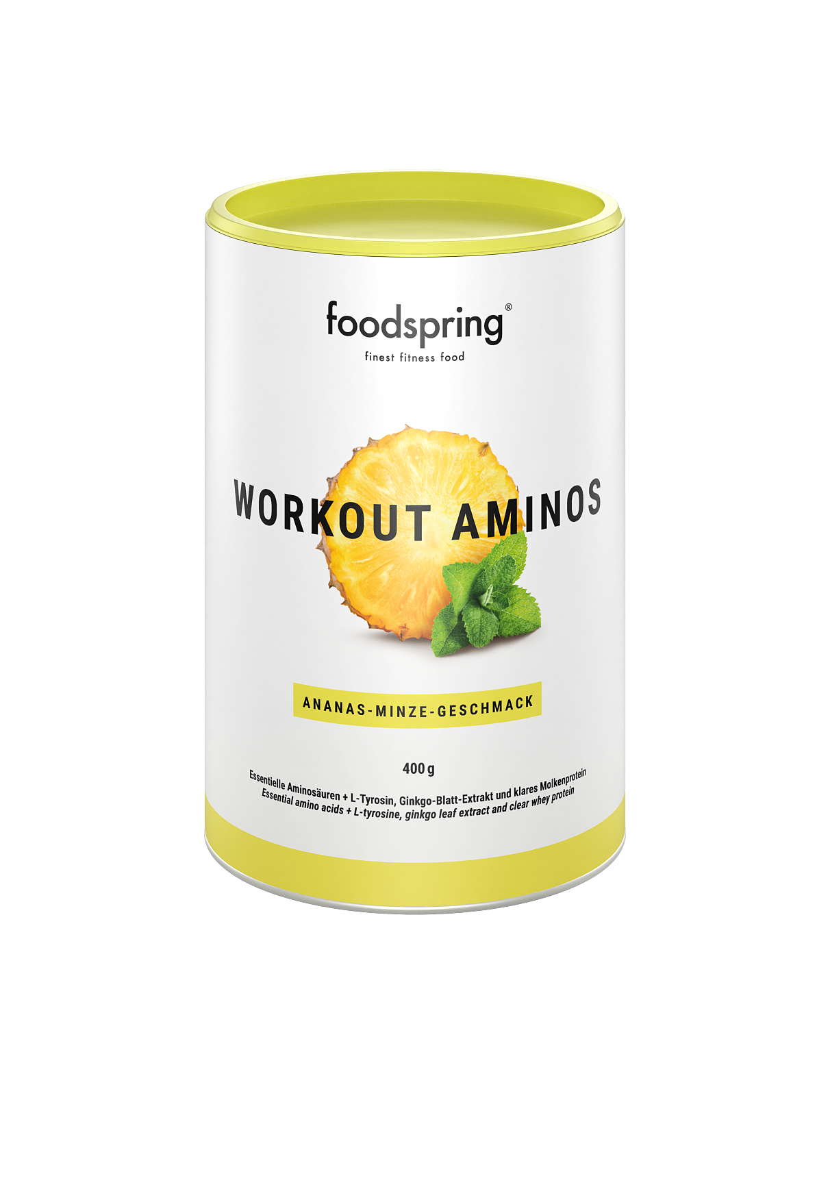 foodspring_Workout Aminos_Ananas-Minze-Geschmack_EUR 36,99