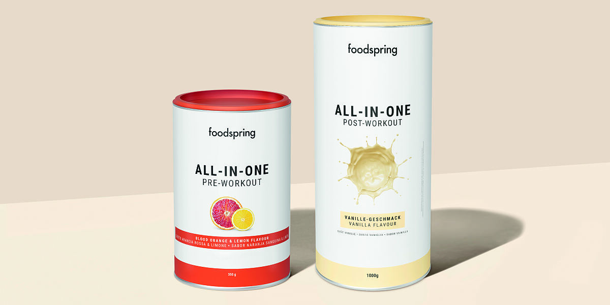 foodspring – All-in-One Pre-Workout und Post-Workout