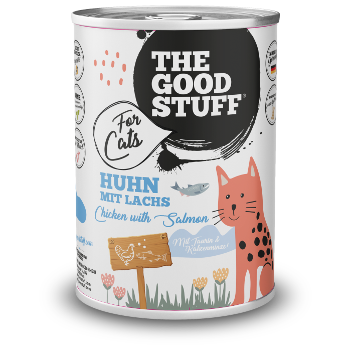 THE GOODSTUFF_Nassfutter_Huhn mit Lachs_400g_EUR 3,19