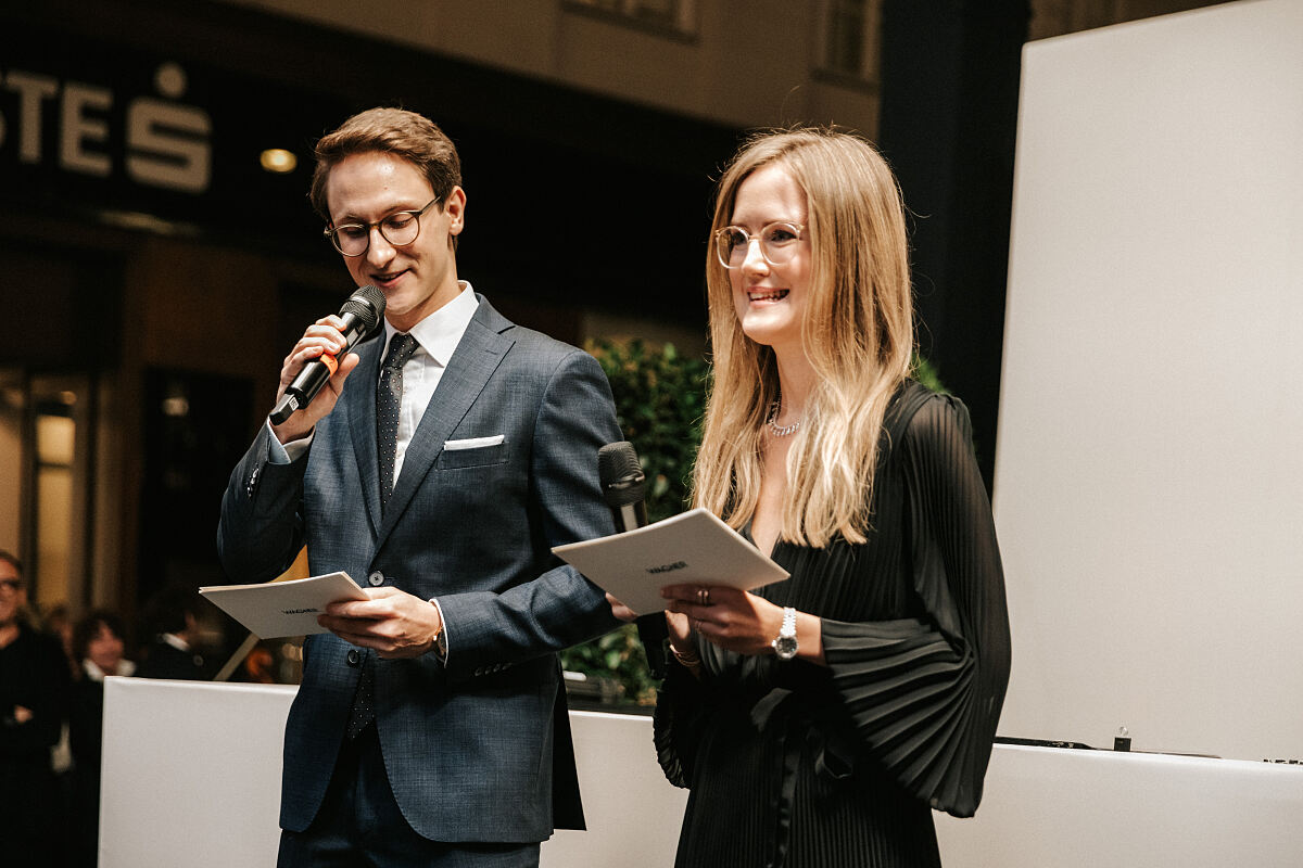 WAGNER Boutique Opening, 19.9.24, vlnr. Felix Gmeiner-Wagner, Antonia Gmeiner-Wagner (c)Philipp Lipiarski