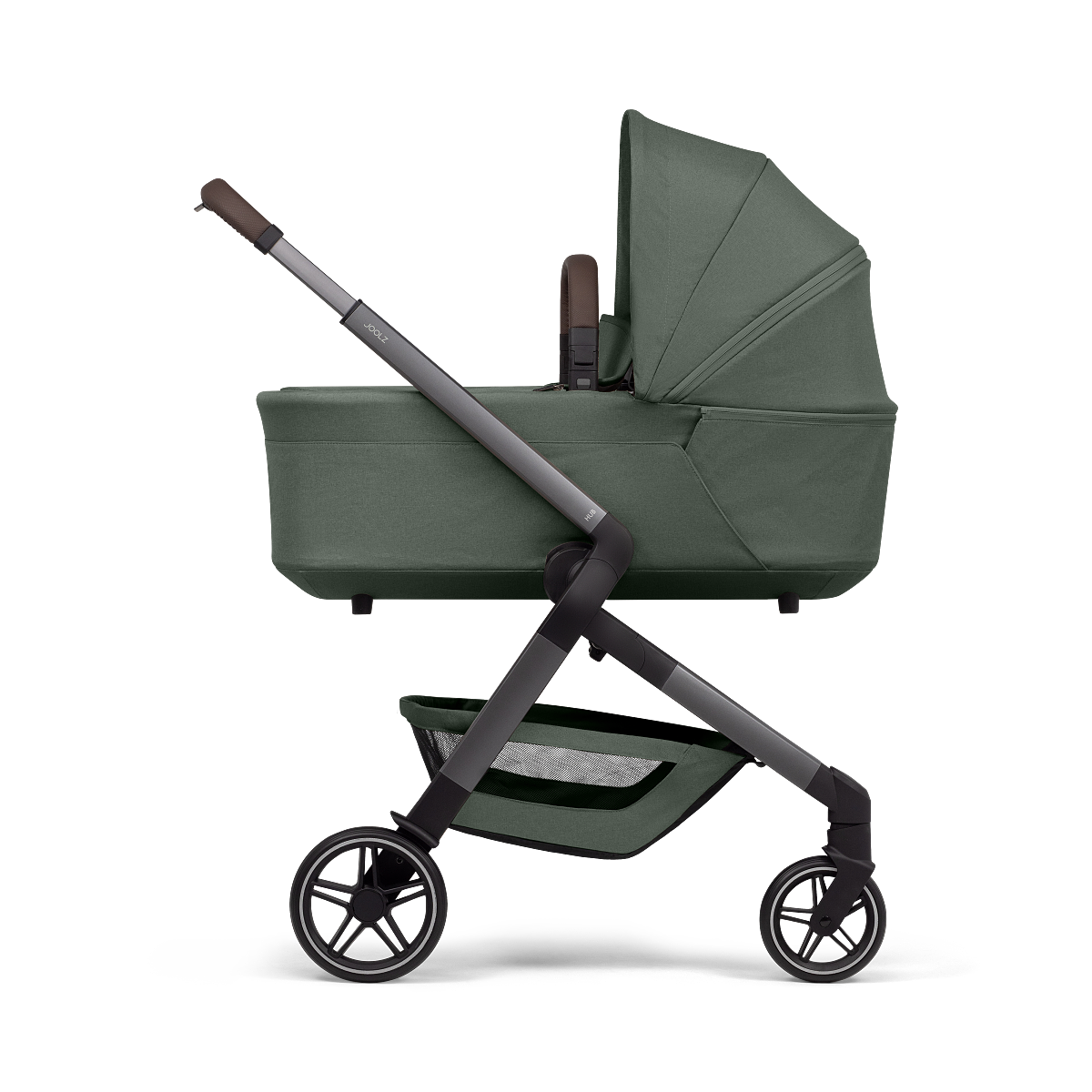 Joolz Hub2 Cot_Side View_Forest Green_ 1049EUR