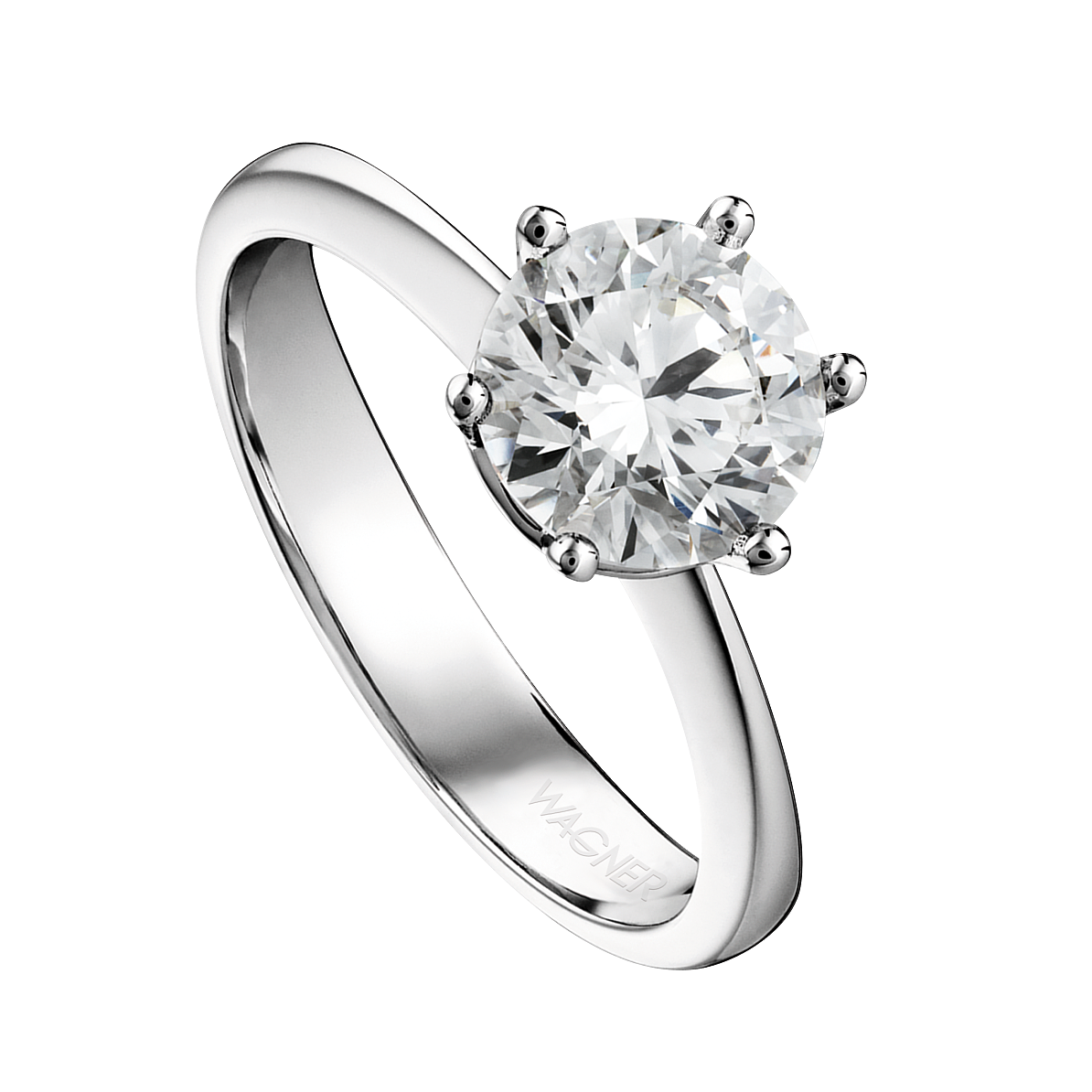 WAGNER_Ring Solitaire No 6, 1 ct, Weißgold, Diamanten_Preis auf Anfrage