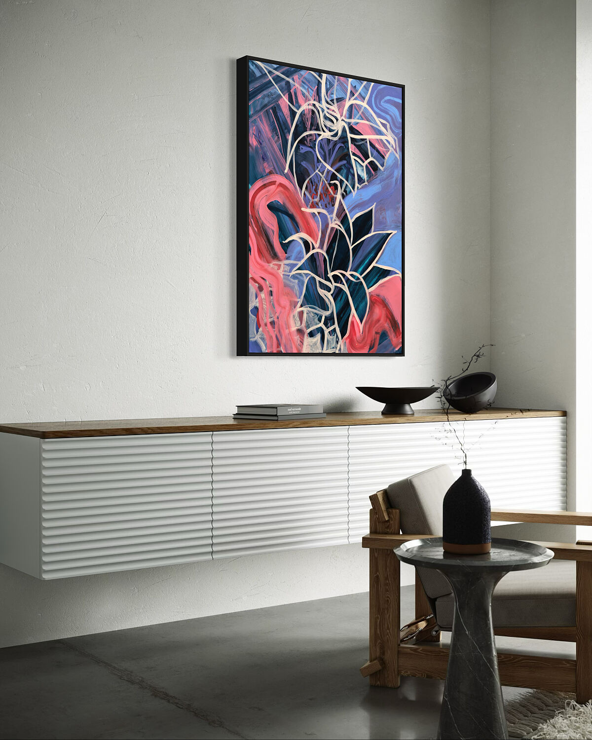 Pineapple_Heritage_Brigitta_Nemeth_Art_Fineart_Print_black_80x120_2