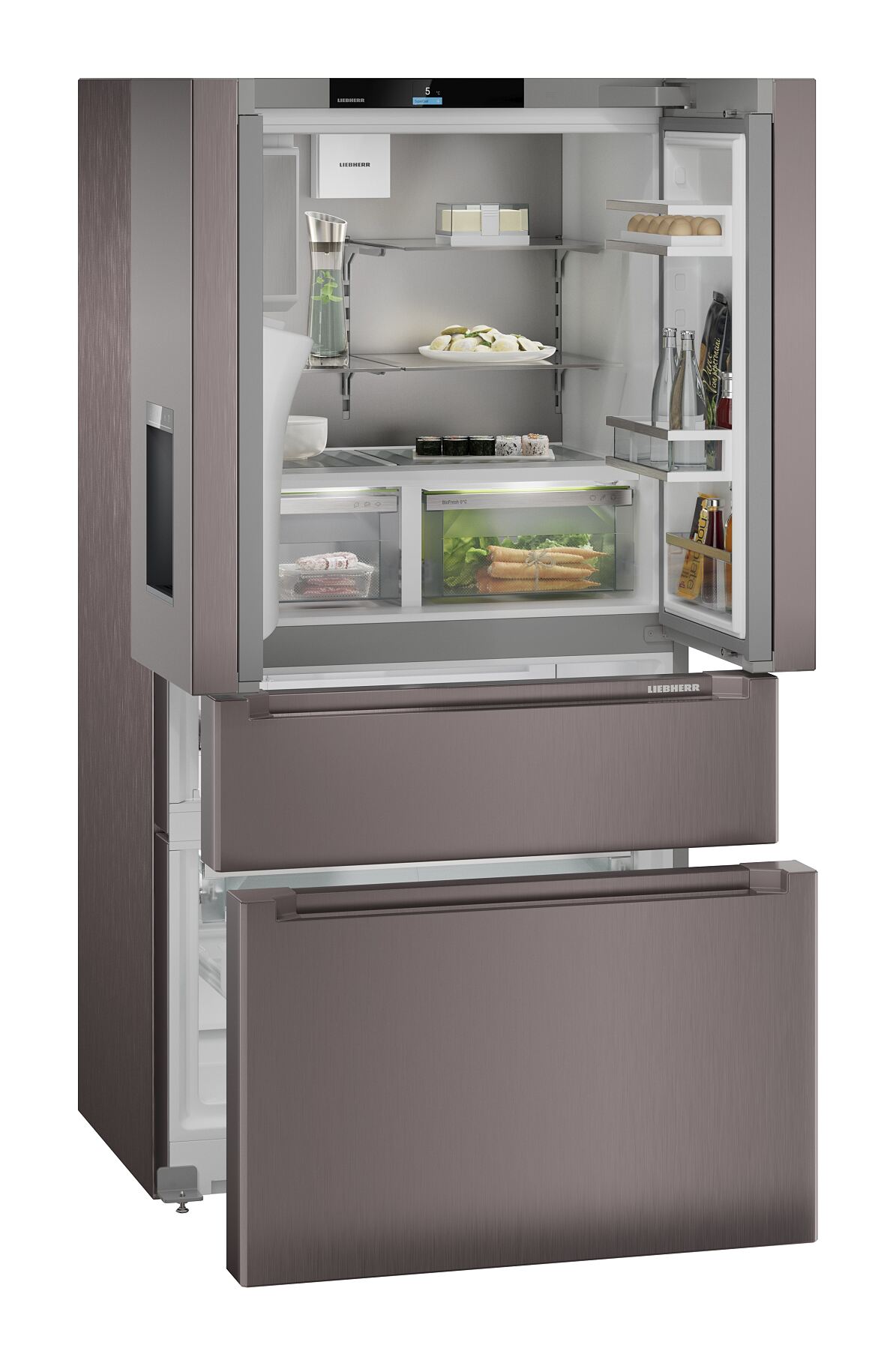 Liebherr-Hausgeräte_French-Door-Kühl-Gefrierkombination mit 2 Gefrierschubladen und Wasser- und Eiswürfelspender_MBtsdi 9528