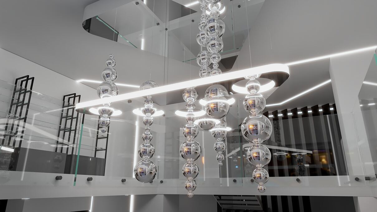 GymBeam Fitness Hub Wien_Kronleuchter by Asot Haas_(c)GymBeam_1