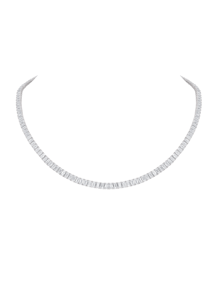 WAGNER_Riviere Emerald_Collier_18 kt Weissgold, 37,64 ct Diamanten_Preis auf Anfrage