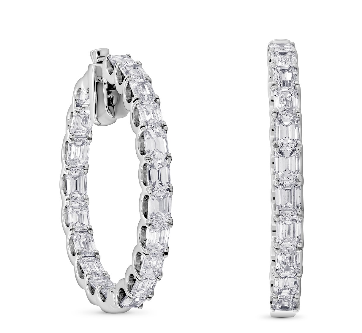 WAGNER_Riviere Emerald_Ohrschmuck_18 kt Weissgold, 9,99 ct Diamanten_Preis auf Anfrage