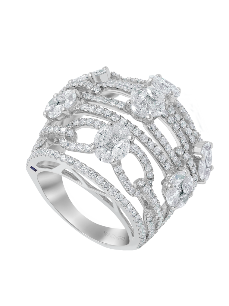WAGNER_Secrets Special_Ring_18 kt Weissgold, 4,6 ct Diamanten_EUR 25770