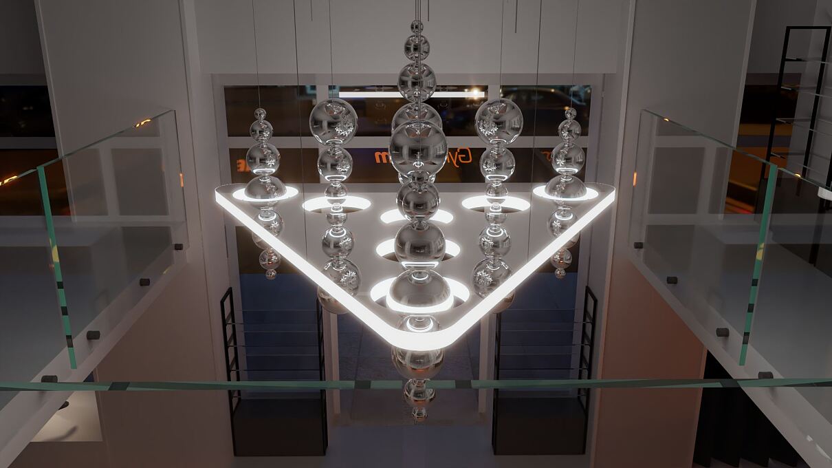 GymBeam Fitness Hub Wien_Kronleuchter by Asot Haas_(c)GymBeam_3