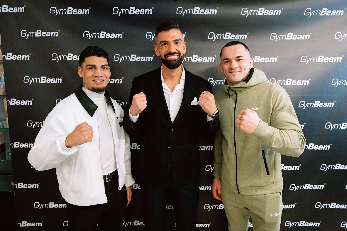 GymBeam Fitness Hub Opening_vlnr. Sergio Odabai, Dalibor Cicman, Roberto Solidc_(c) GymBeam