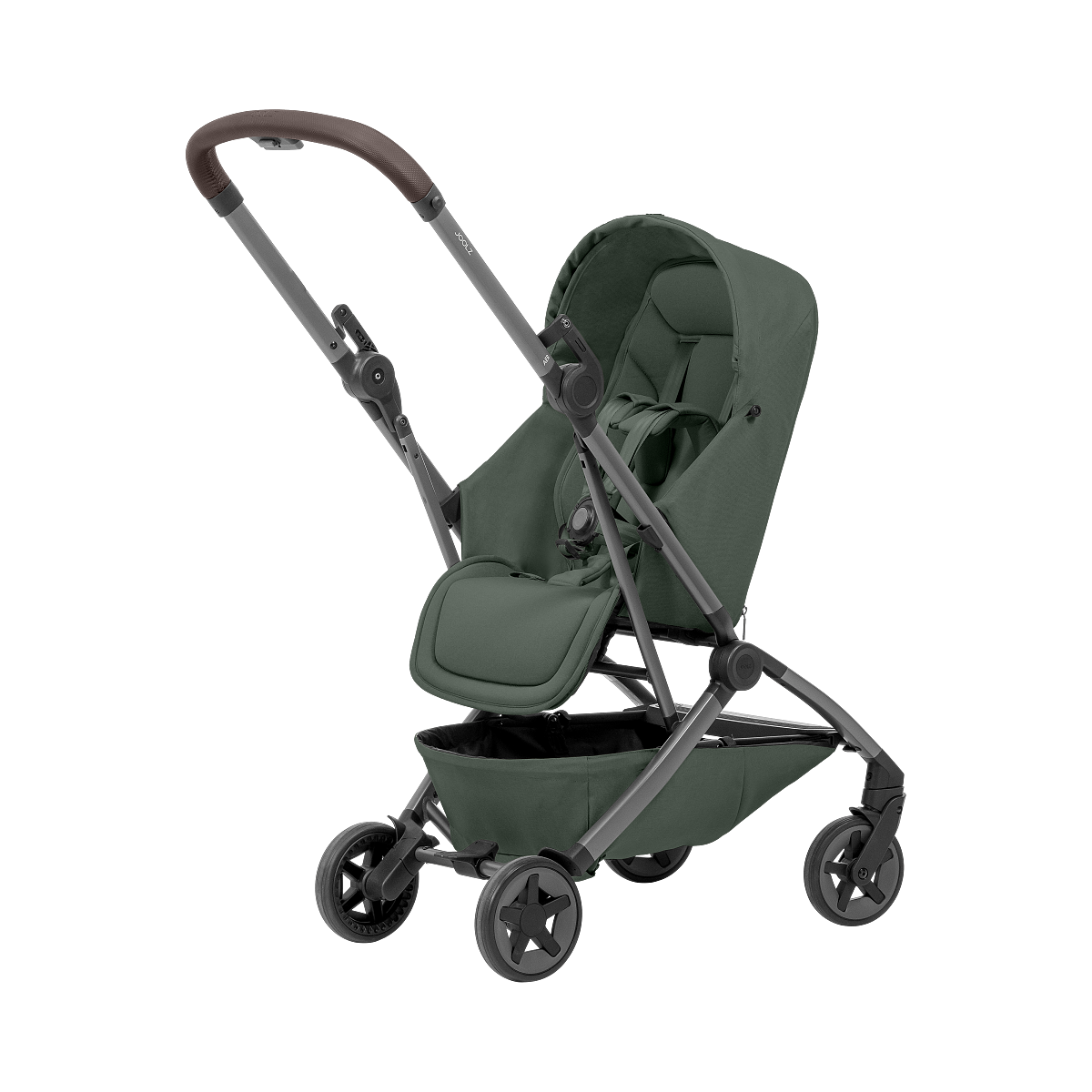 Joolz Aer2 Nest to seat_Perspective Side View_Forest green_1